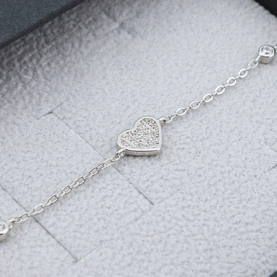 Sterling silver Heart bracelet