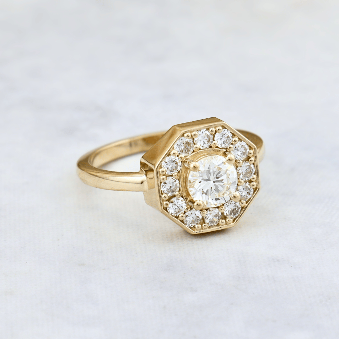 Bague Art Deco Diamants Mathieu Blanchard Bagues Bague Art Deco en or 18K et diamants - Sur mesure | Mathieu Blanchard Joaillerie Mathieu Blanchard Joaillerie