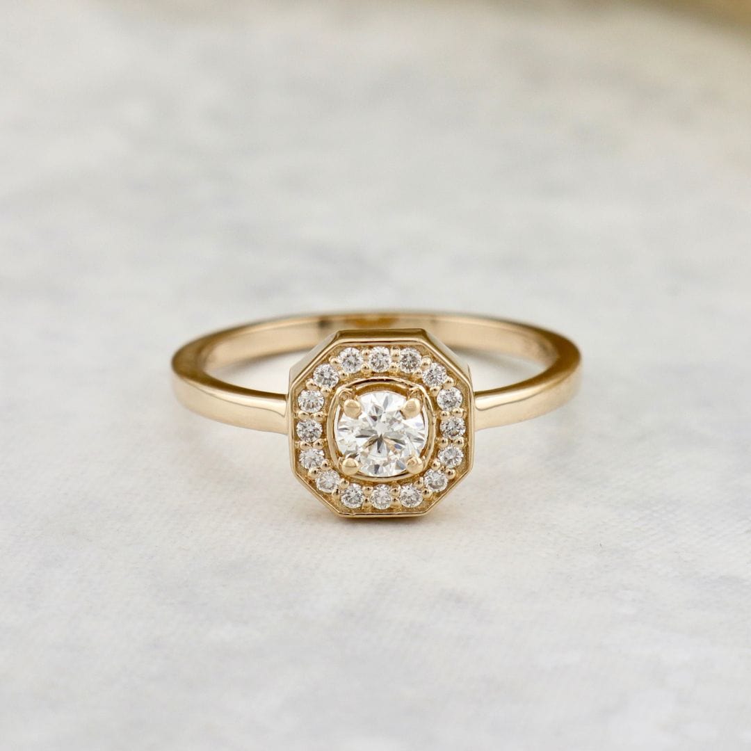 Mathieu Blanchard Bagues Bague Art Deco en or 18K et diamants