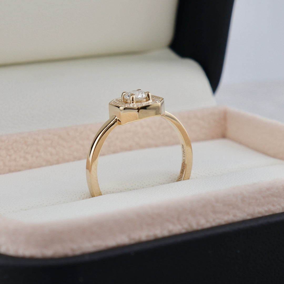 Bague Art Deco et diamants Mathieu Blanchard Bagues Bague Art Deco en or 18K et diamants - Sur mesure | Mathieu Blanchard Joaillerie Mathieu Blanchard Joaillerie