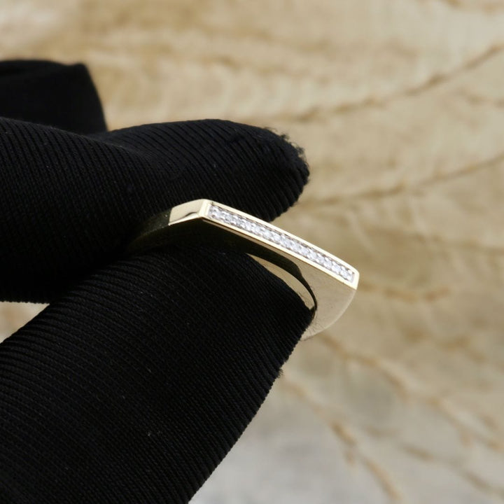 Bague Barre de Diamants Mathieu Blanchard Bagues Bague Barre de Diamants 0,05ctw | Mathieu Blanchard Joaillerie Mathieu Blanchard Joaillerie