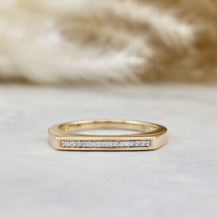 Bague Barre de Diamants Mathieu Blanchard Bagues Bague Barre de Diamants 0,05ctw | Mathieu Blanchard Joaillerie Mathieu Blanchard Joaillerie