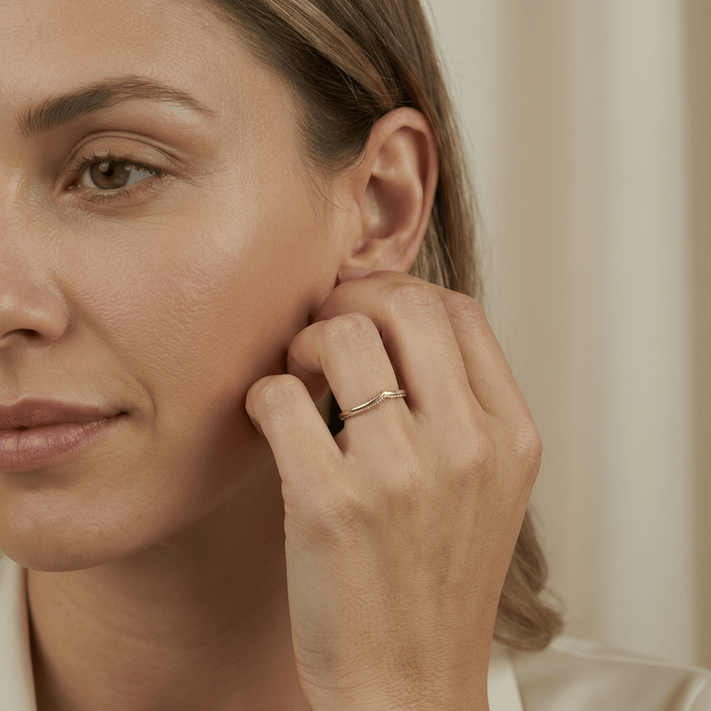 - Bagues Bague Classique V Milgrain