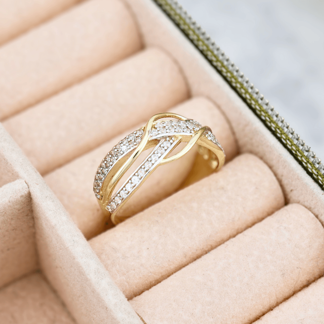 Bague Croisée en or jaune 10K - Bagues Bague Croisée en or jaune 10K |  Mathieu Blanchard Mathieu Blanchard Joaillerie
