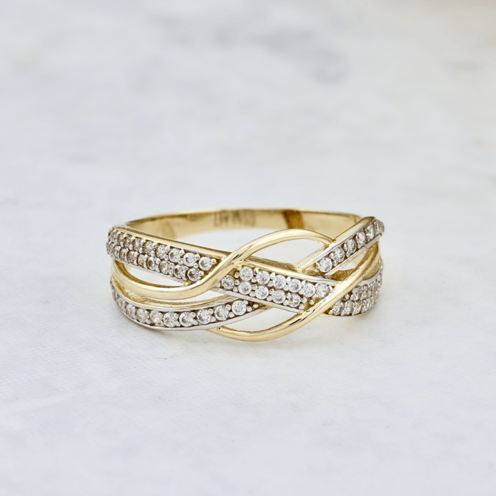 Bague Croisée en or jaune 10K - Bagues Bague Croisée en or jaune 10K |  Mathieu Blanchard Mathieu Blanchard Joaillerie