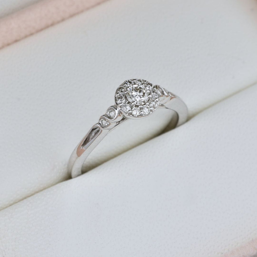 Mathieu Blanchard Bagues Bague diamant solitaire avec halo