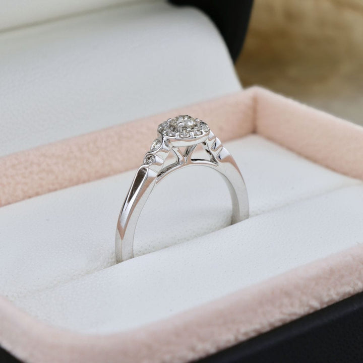 Mathieu Blanchard Bagues Bague diamant solitaire avec halo