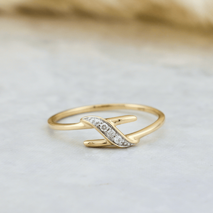 Bague diamants - Bagues Bague minimaliste en or 10K et diamants | Mathieu Blanchard Mathieu Blanchard Joaillerie