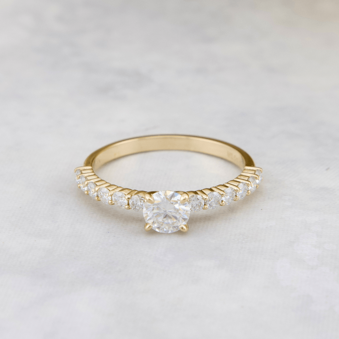 Bague Éclat Moissanites 0.5 ct + 0.42 ctw Mathieu Blanchard Bagues Bague de fiançaille Moissanites 0.5 ct + 0.42 ctw | Mathieu Blanchard Mathieu Blanchard Joaillerie