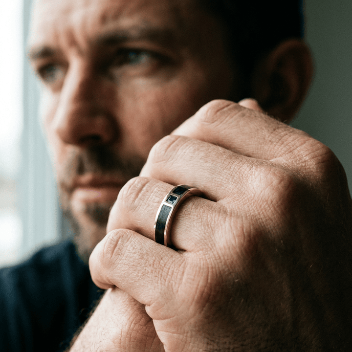 Bague Émeraude en bois Mathieu Blanchard Bagues Alliance unique en bois d&