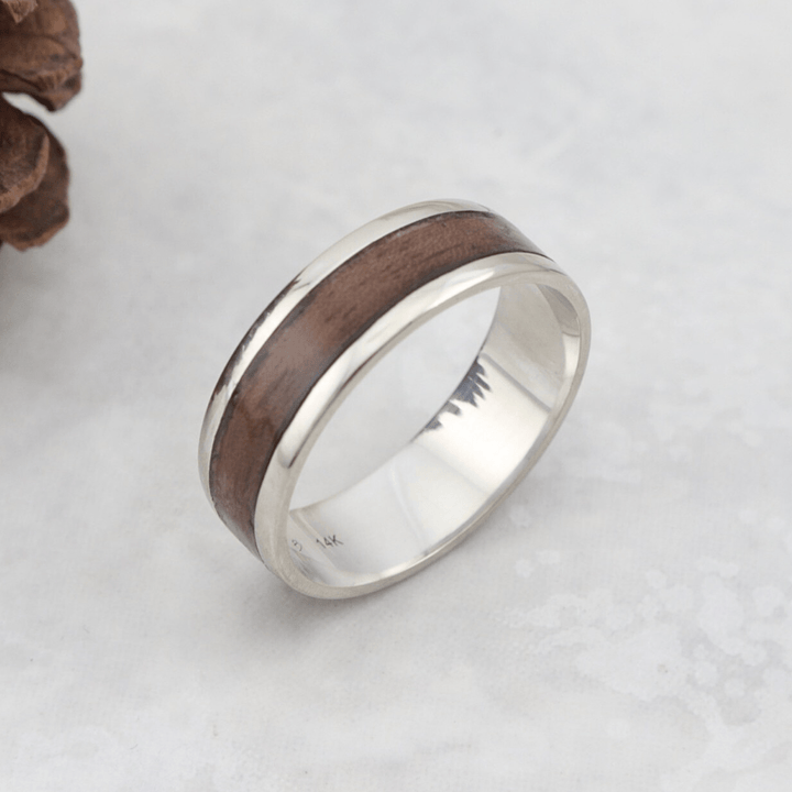 Mathieu Blanchard Bagues Bague en bois et argent sterling ou or 14K - 18K personnalisée