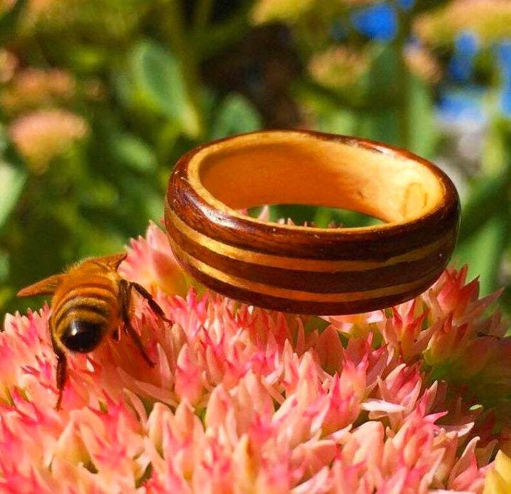 Atelier du bon bouleau Bagues Bague en bois personnalisée