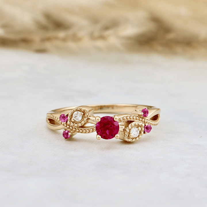 - Bagues Bague Enchanteresse en Diamants et Rubis