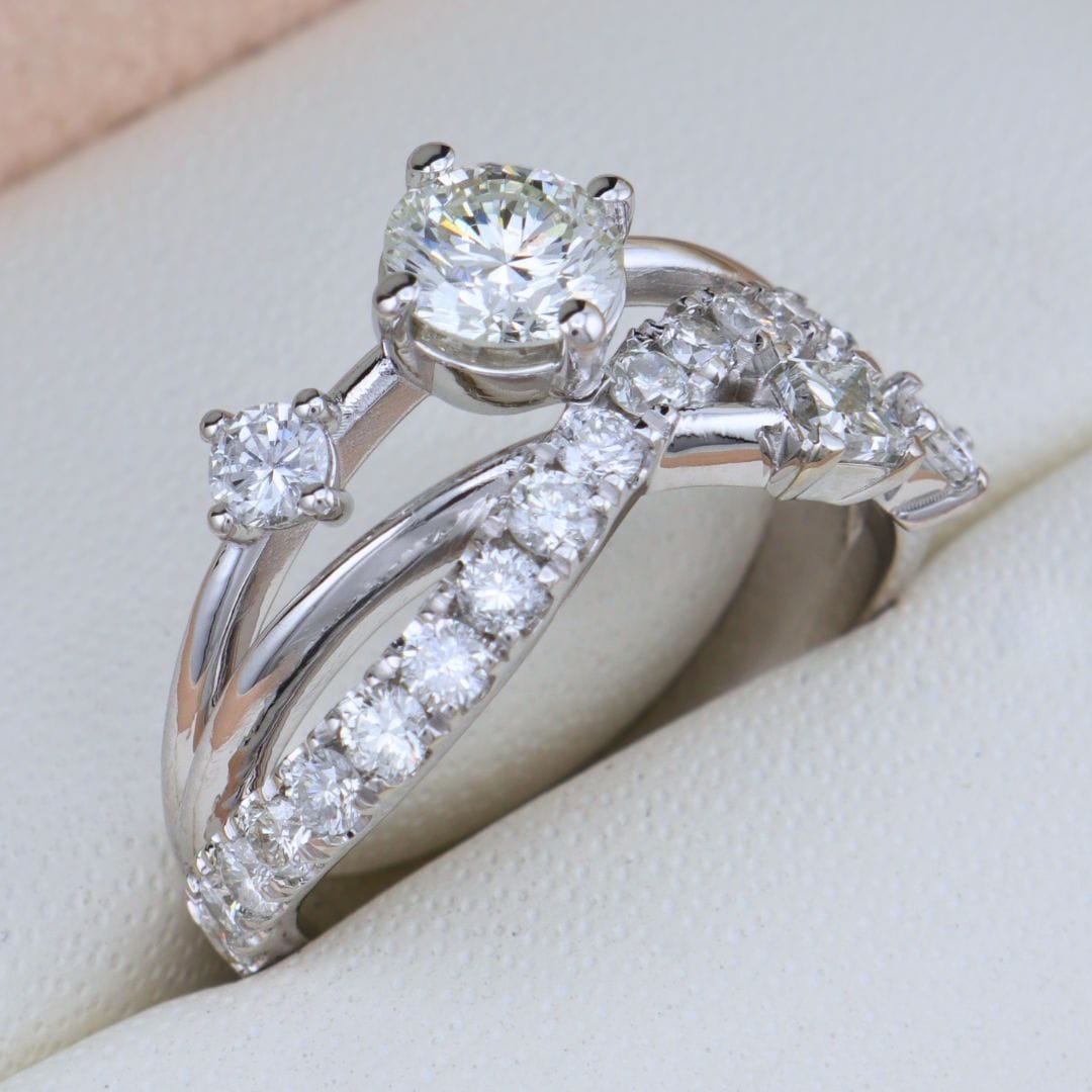 Bague Entrelacé Diamants Mathieu Blanchard Bagues Bague Entrelacé diamants naturel | Mathieu Blanchard Mathieu Blanchard Joaillerie