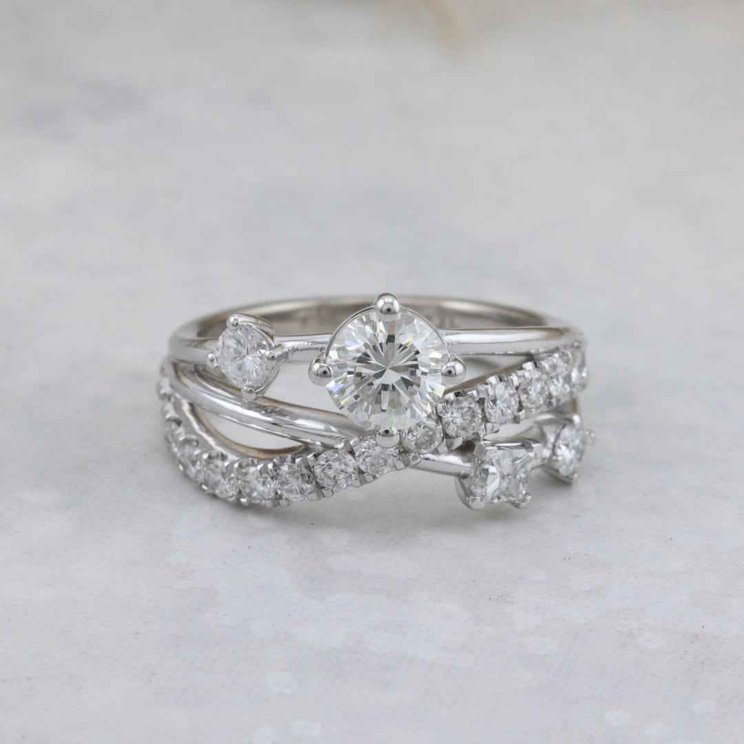 Bague Entrelacé Diamants Mathieu Blanchard Bagues Bague Entrelacé diamants naturel | Mathieu Blanchard Mathieu Blanchard Joaillerie