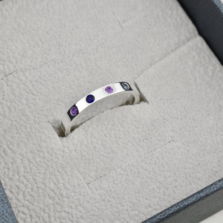 Bague Famille Mathieu Blanchard Bagues Bague Famille Saphirs et Améthyste | Mathieu Blanchard Mathieu Blanchard Joaillerie