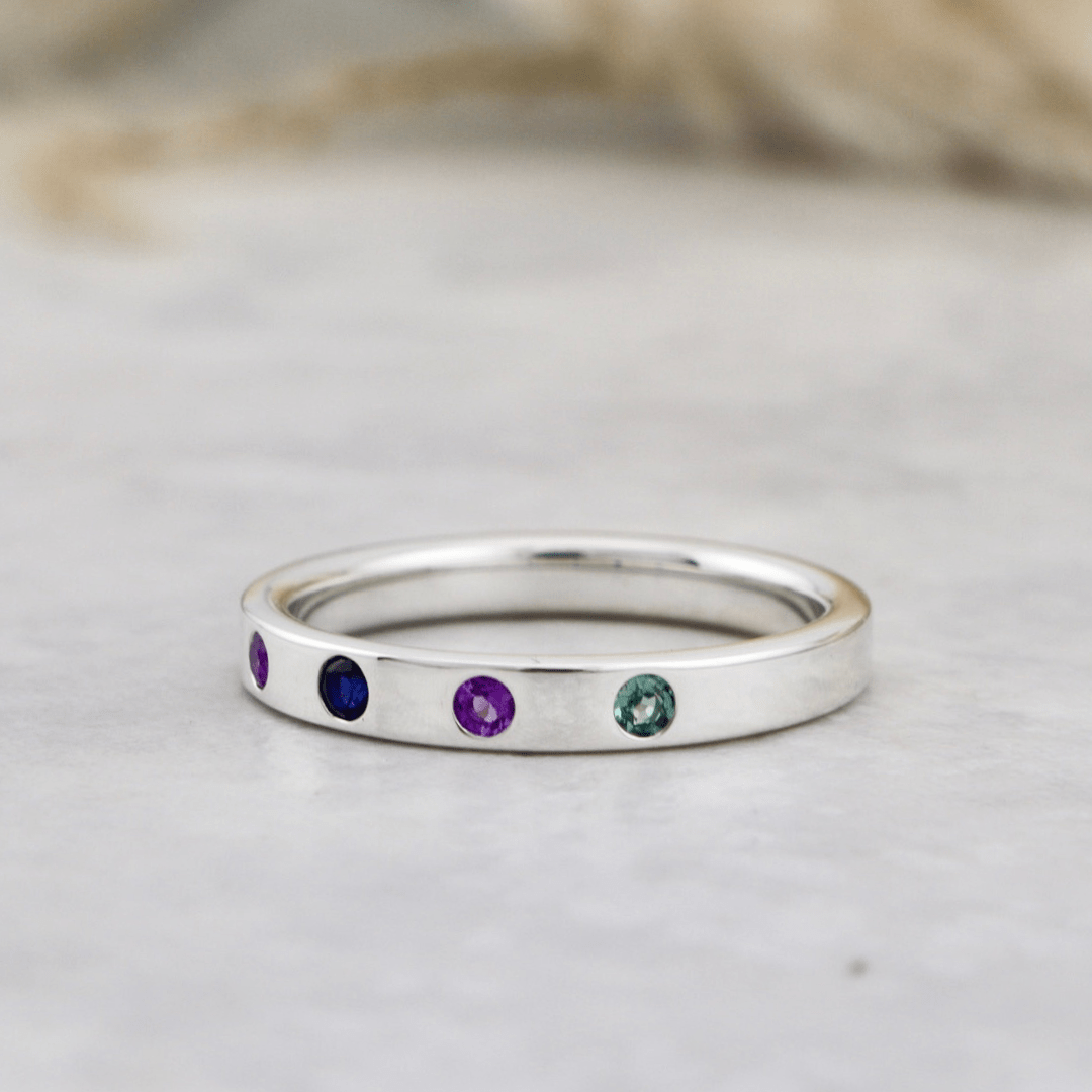 Bague Famille Mathieu Blanchard Bagues Bague Famille Saphirs et Améthyste | Mathieu Blanchard Mathieu Blanchard Joaillerie