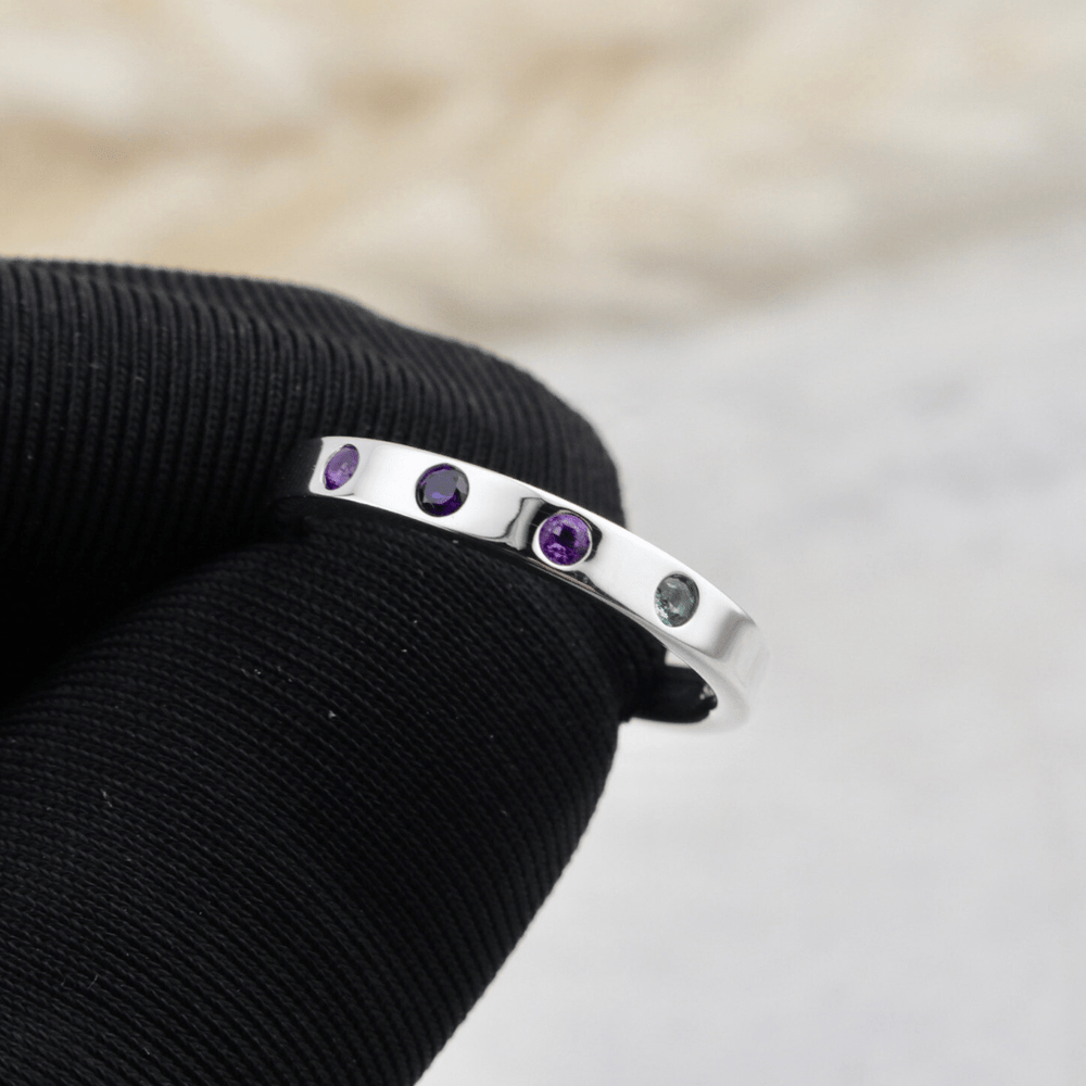 Bague Famille Mathieu Blanchard Bagues Bague Famille Saphirs et Améthyste | Mathieu Blanchard Mathieu Blanchard Joaillerie