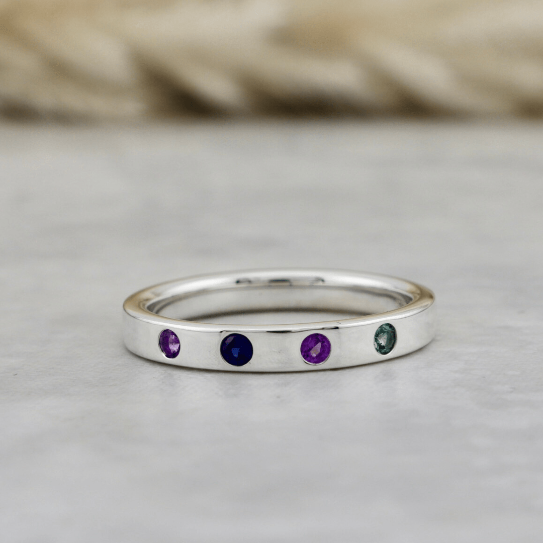 Bague Famille Mathieu Blanchard Bagues Bague Famille Saphirs et Améthyste | Mathieu Blanchard Mathieu Blanchard Joaillerie