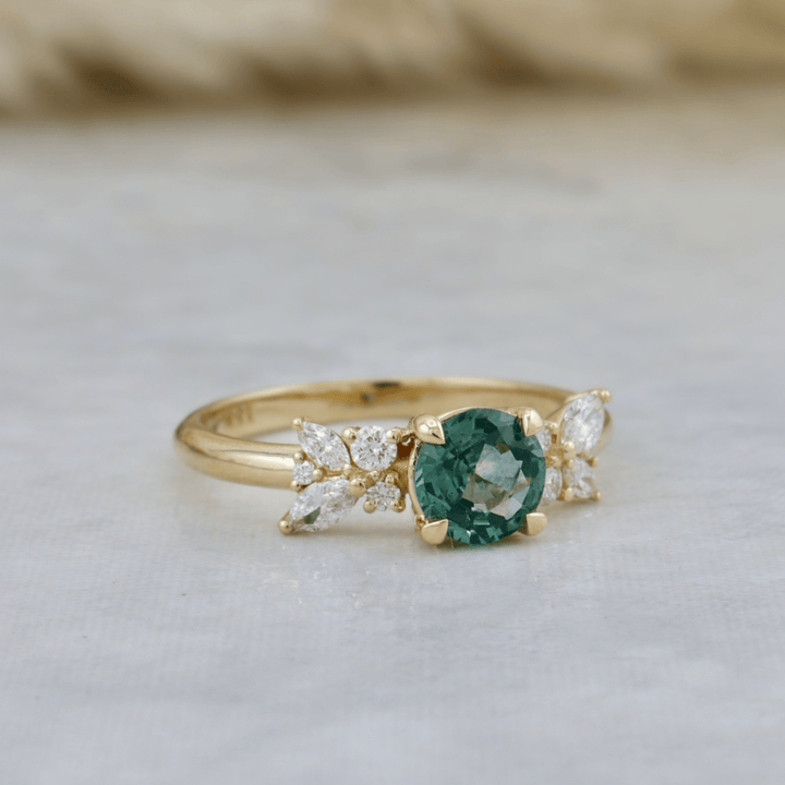 Mathieu Blanchard Bagues Bague Fancy Saphir Bleu - Vert du Montana
