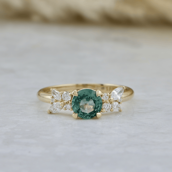 Mathieu Blanchard Bagues Bague Fancy Saphir Bleu - Vert du Montana