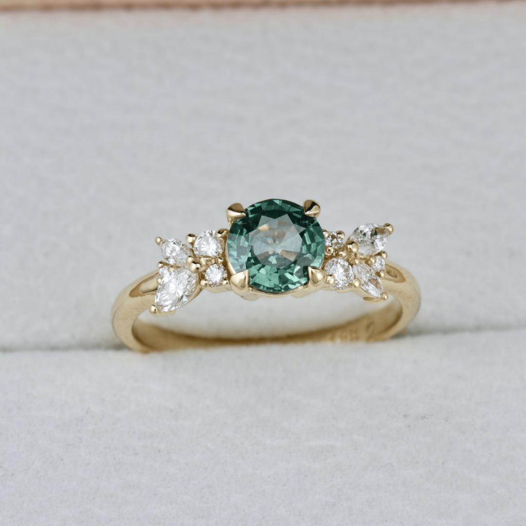 Mathieu Blanchard Bagues Bague Fancy Saphir Bleu - Vert du Montana