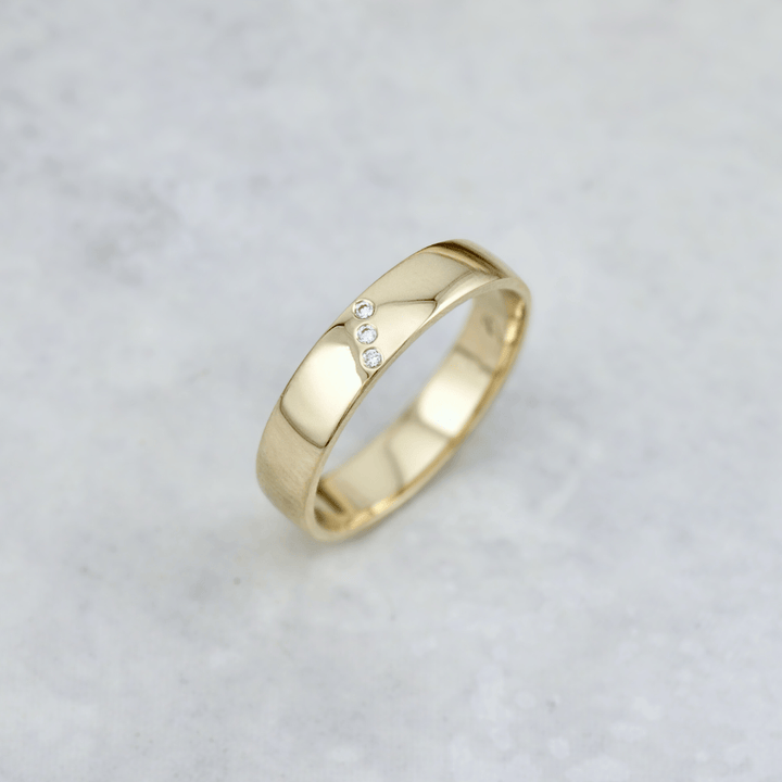 Bague Jonc Diago en Diamants Mathieu Blanchard Bagues Jonc de fiançailles en or 14K - 18K et 3 diamants| Mathieu Blanchard Mathieu Blanchard Joaillerie