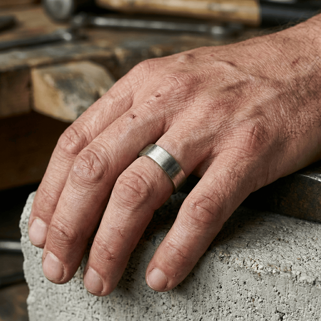 Mathieu Blanchard Bagues Bague jonc Le massif en argent sterling