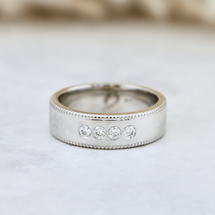 Mathieu Blanchard Bagues Bague Jonc Milgrain et Diamants