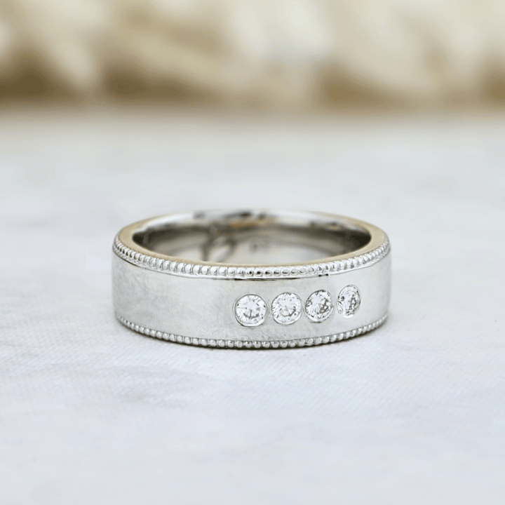 Mathieu Blanchard Bagues Bague Jonc Milgrain et Diamants