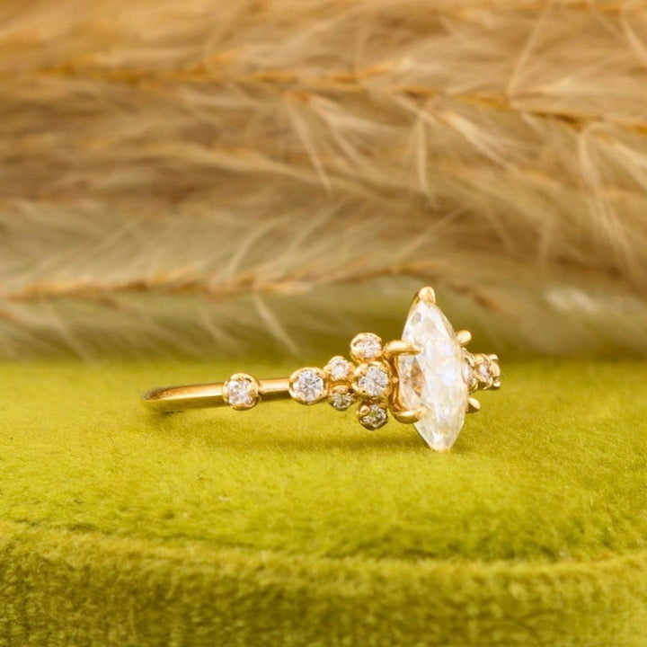 Mathieu Blanchard Bagues Bague Nuage Marquise- Moissanites
