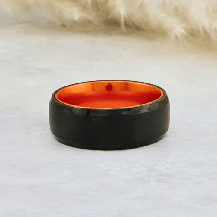 Roadtripmadewood Bagues Bague Orange Électrique en tungstène