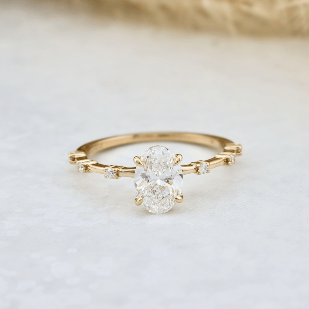 Mathieu Blanchard Bagues Bague Oval or 14K -18K ou platine et diamant 1ct