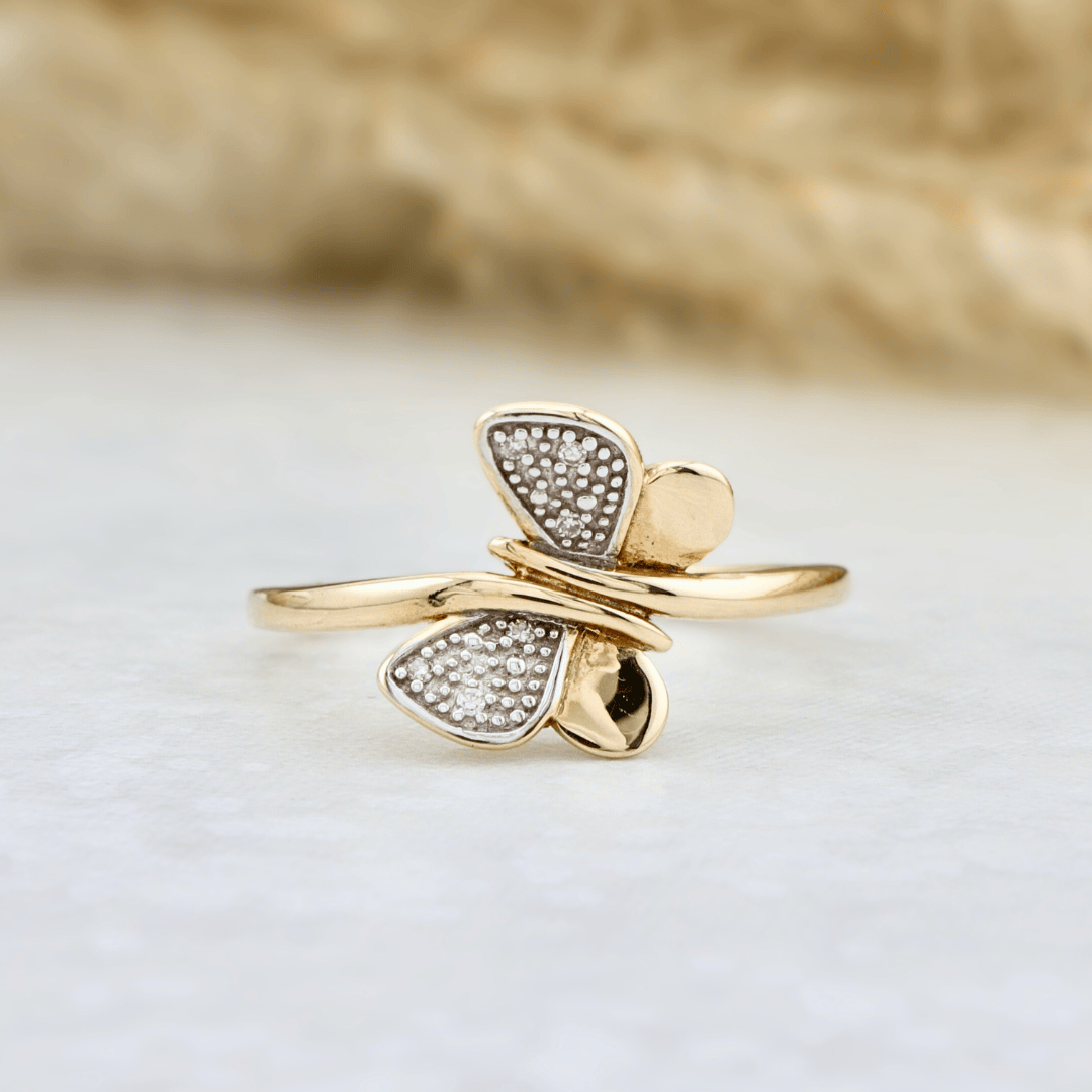 - Bagues Bague Papillon en or 10K et diamants