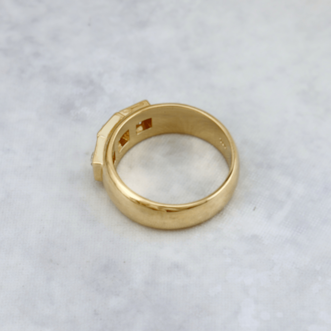 Bague Princesse et diamants Mathieu Blanchard Bagues Bague sur mesure - Diamants Princesse en or 18K | Mathieu Blanchard Mathieu Blanchard Joaillerie