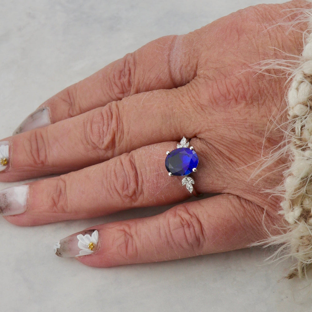 Bague Promise, diamants et saphir Mathieu Blanchard Bagues Bague diamants et saphir 5ct de laboratoire | Mathieu Blanchard Mathieu Blanchard Joaillerie