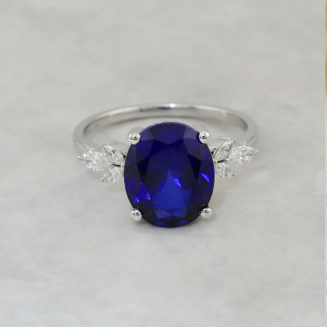 Bague Promise, diamants et saphir Mathieu Blanchard Bagues Bague diamants et saphir 5ct de laboratoire | Mathieu Blanchard Mathieu Blanchard Joaillerie