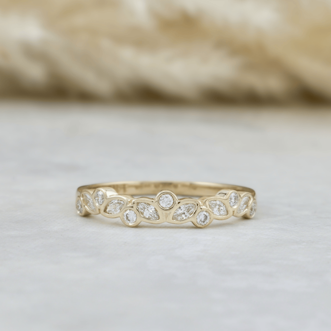 Bague semi-éternité Marquise Diamants Mathieu Blanchard Bagues Semi-éternité diamants  Marquise Laboratoire | Mathieu Blanchard Mathieu Blanchard Joaillerie