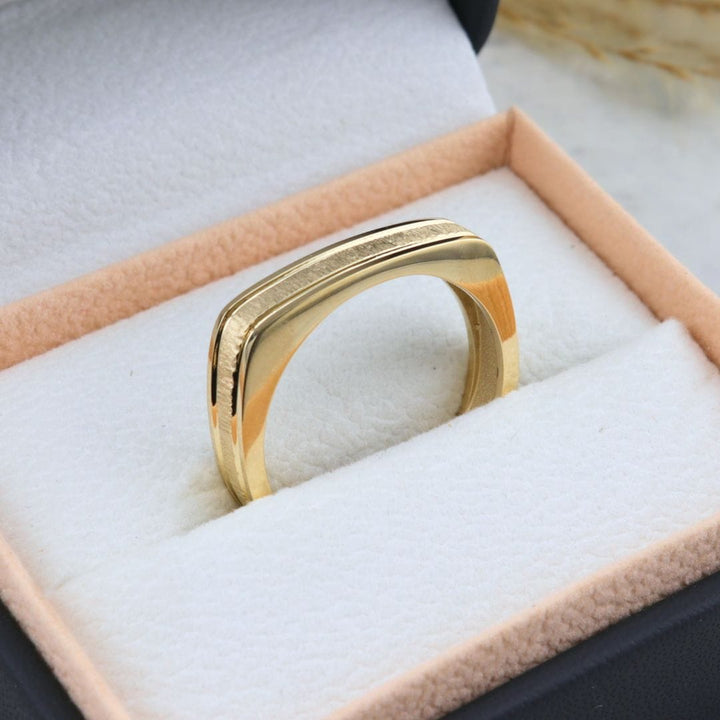 Mathieu Blanchard Bagues Bague Signet texturé