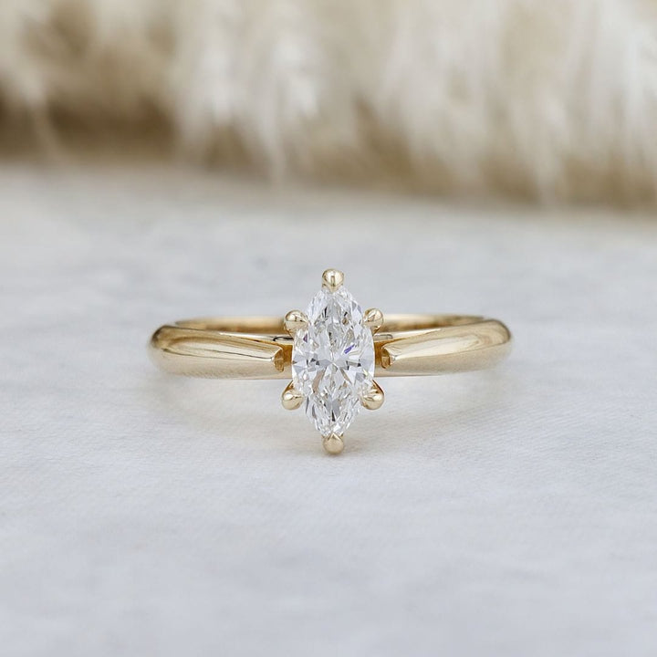 Mathieu Blanchard Bagues Bague solitaire Classique Diamant Marquise 0,5 ct