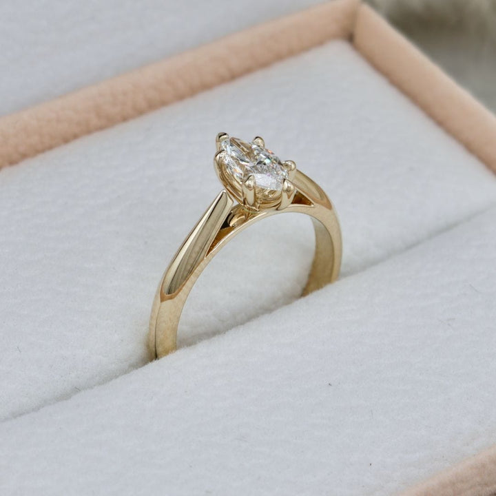 Bague solitaire Classique Diamant Marquise 0,5 ct Mathieu Blanchard Bagues Bague Solitaire 0,5 ct en or 14K -18K ou platine | Mathieu Blanchard Mathieu Blanchard Joaillerie