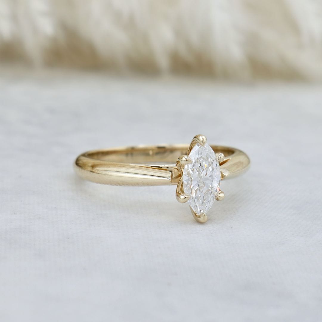 Bague solitaire Classique Diamant Marquise 0,5 ct Mathieu Blanchard Bagues Bague Solitaire 0,5 ct en or 14K -18K ou platine | Mathieu Blanchard Mathieu Blanchard Joaillerie