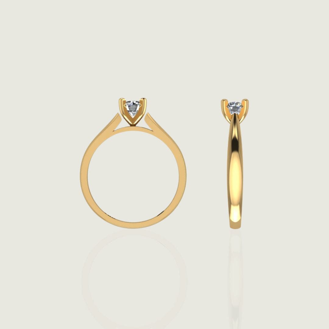 Mathieu Blanchard Bagues Bague solitaire Classique en or 14K -18K ou platine et diamant 0,45 ct