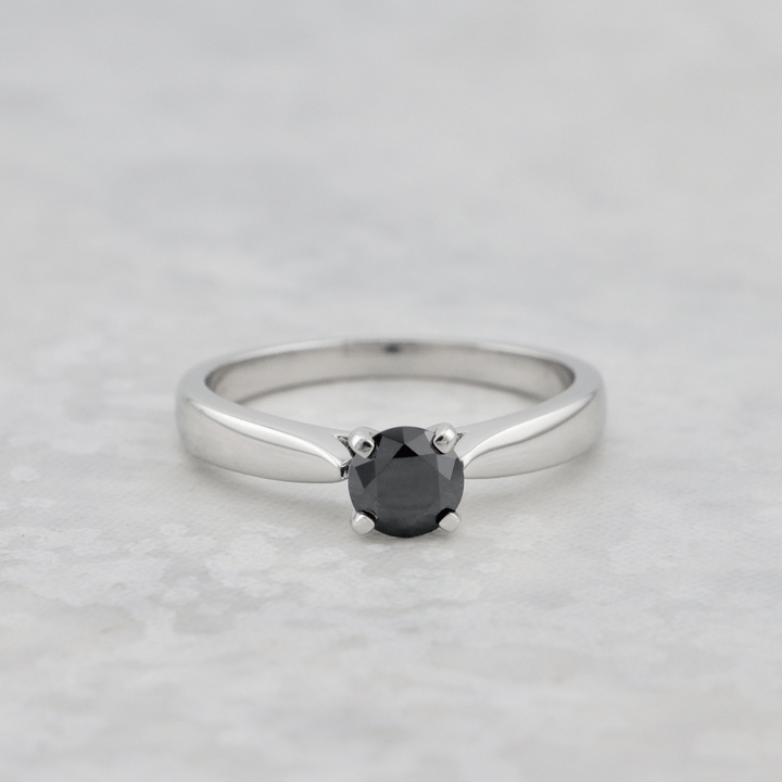 Mathieu Blanchard Bagues Bague solitaire Classique en or 14K et moissanite noir 0,5 ct