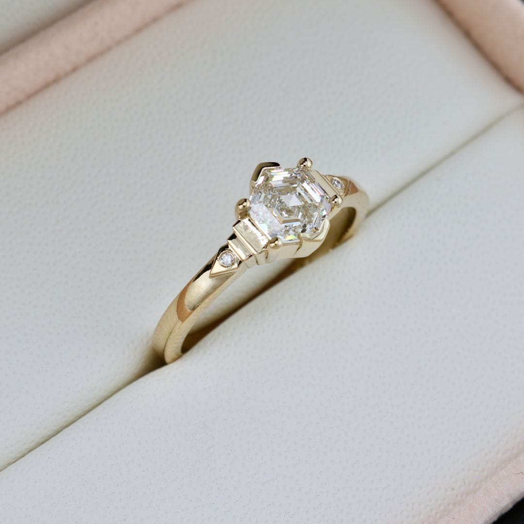Mathieu Blanchard Bagues Bague Solitaire Diamant Hexagone 1 ct
