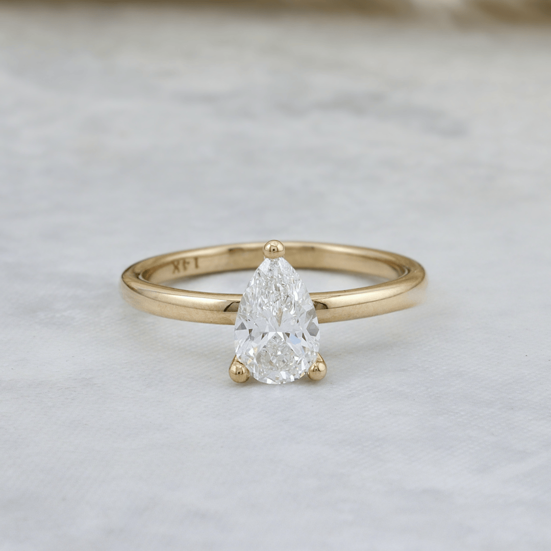 Mathieu Blanchard Bagues Bague solitaire Diamant Poire