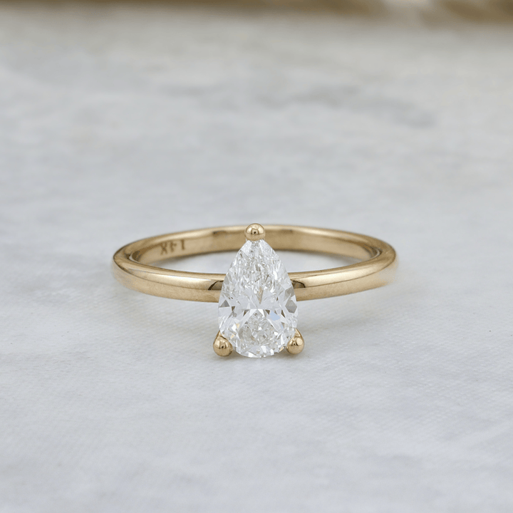 Mathieu Blanchard Bagues Bague solitaire Diamant Poire