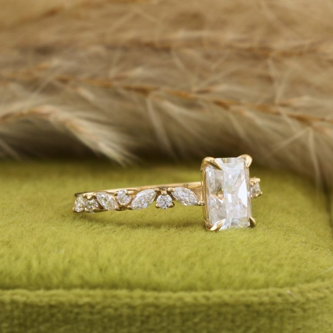 Mathieu Blanchard Bagues Bague solitaire - Diamant Radiant &amp; Marquise