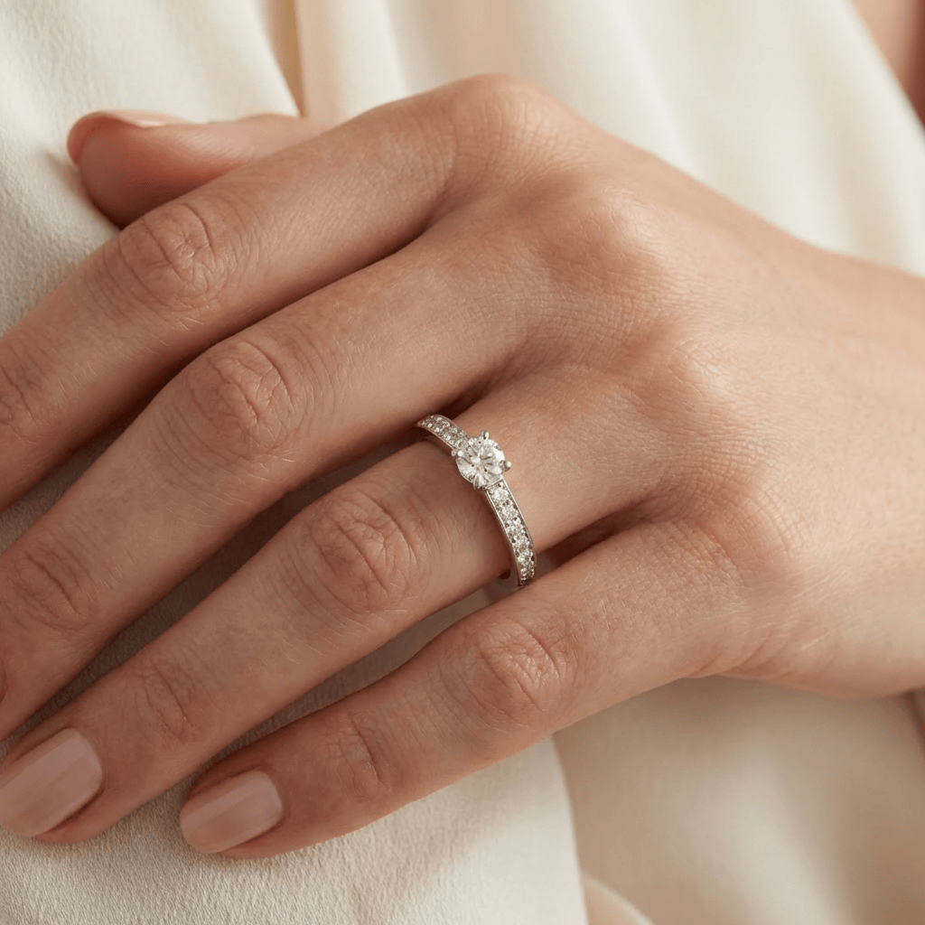 Mathieu Blanchard Bagues Bague solitaire diamants 0.74 ctw