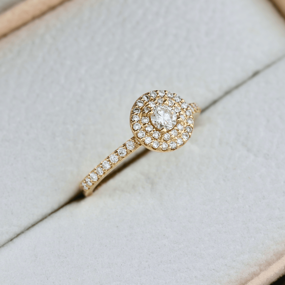 Bague solitaire Double Halo diamants 0.45 ctw Mathieu Blanchard Bagues Bague solitaire Double Halo diamants 0.45 ctw | Mathieu Blanchard Mathieu Blanchard Joaillerie
